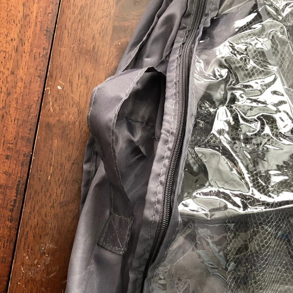 🥧 Gray with Mesh Shoe Holder with Clear Top